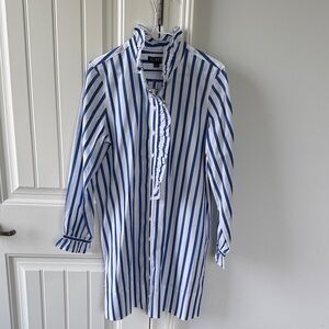 J. Crew NWT - Cottage Shirtdress in Striped Blue and White Poplin